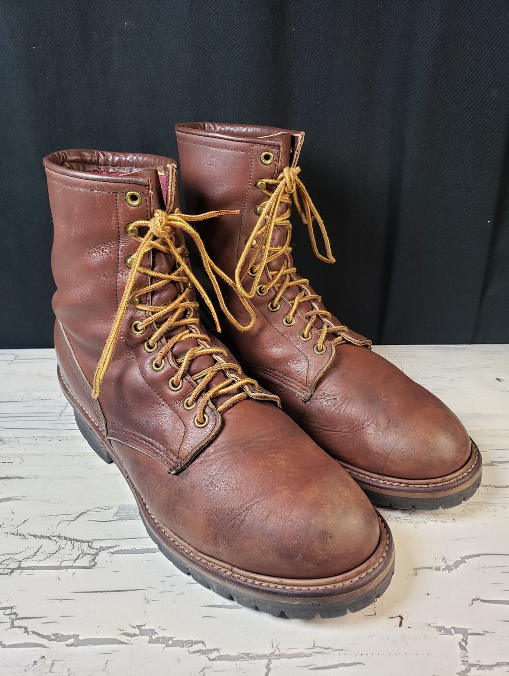 Red Wing 'Non-Steel Toe' Vintage Logger Boots, style 618 - Men's size 12 D - Picture 2 of 16